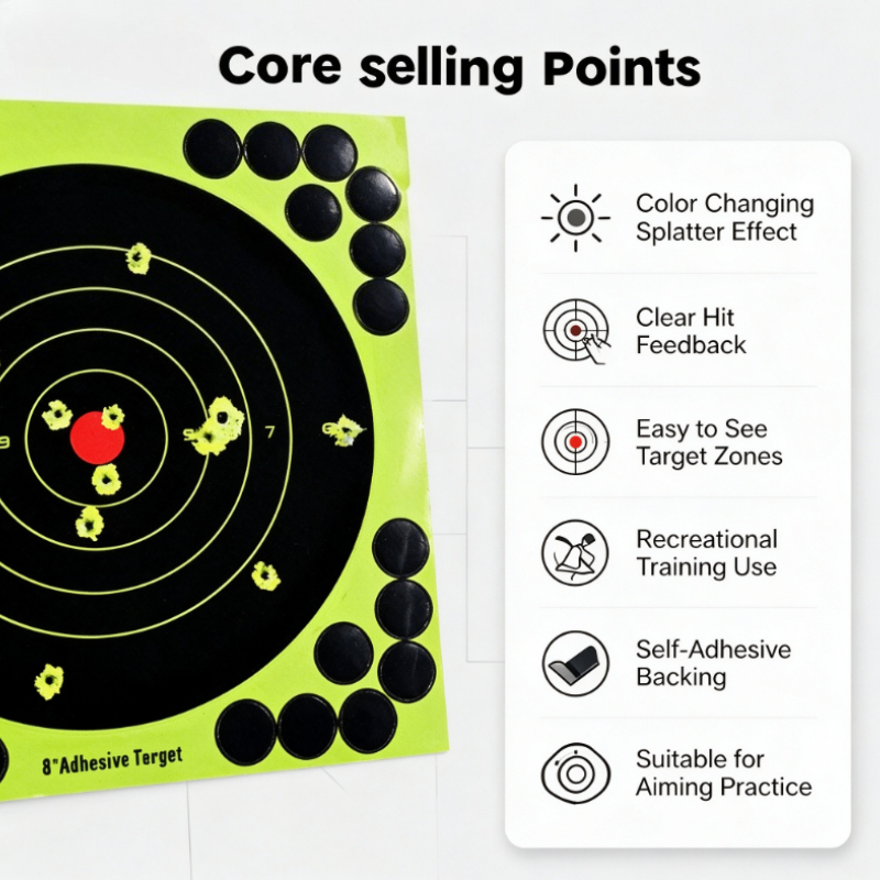 Practice Target Board - 50/100/150/200/250 Pezzi di Fogli Autoadesivi Reattivi