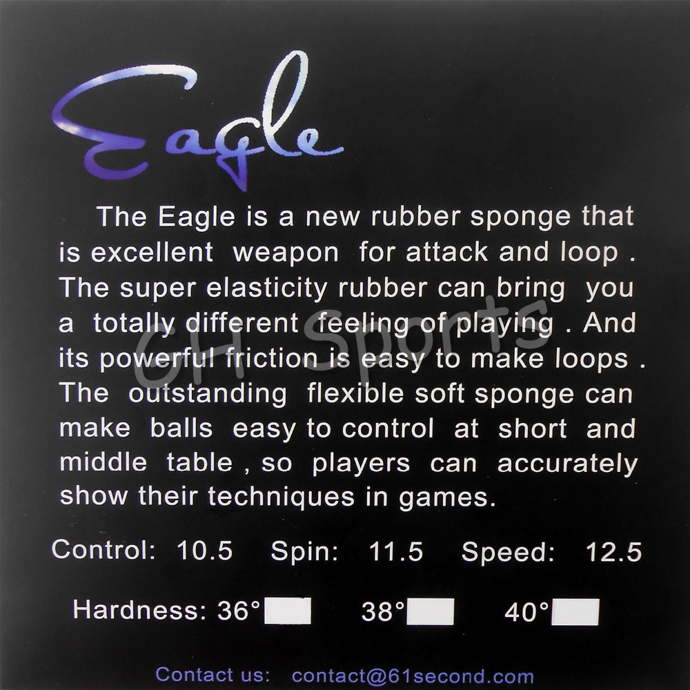 61second Eagle Pips in gomma d - Table Tennis Review recensione e prezzo